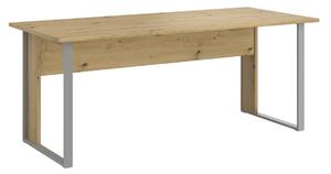 Scrivania ufficio moderna lineare 180xH73 cm rovere metallo Vertika