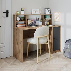 Scrivania ufficio moderna lineare libreria 120xH106 cm antracite rovere Volume
