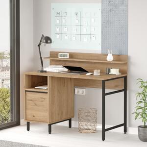 Scrivania moderna ufficio attrezzata 120xH100 cm rovere Kenzo