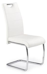 Sedia imbottita da pranzo moderna ecopelle bianco Herome
