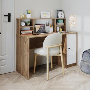 Scrivania ufficio moderna lineare libreria 120xH106 cm bianco rovere Volume