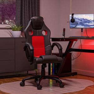 Sedia gaming ufficio ergonomica girevole nero rosso Desk