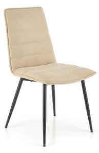 Sedia da pranzo moderna design in tessuto beige nero Venice