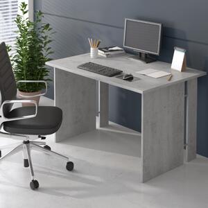 Scrivania ufficio moderna 120xH75 bianco grigio cemento Lux
