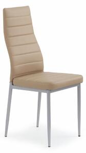 Sedia imbottita ecopelle salotto pranzo marrone chiaro Victoria