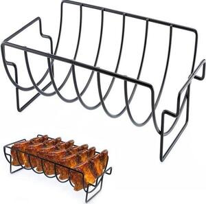 Supporto per griglia in acciaio inossidabile resistente ai fornelli a gas per 6 costolette - 35 x 20 x 115 cm