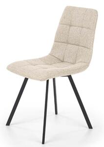 Sedia imbottita da pranzo moderna tessuto beige nero Nuxe