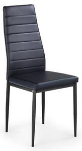 Sedia imbottita ecopelle salotto pranzo nera Victoria