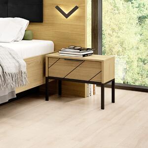 Set 2 comodini moderni 46x41 con rovere chiaro Molly