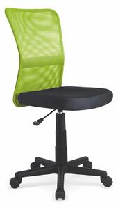 Sedia scrivania ragazzi ufficio con ruote in tessuto verde chiaro nero Banila