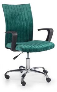 Sedia ufficio ergonomica con ruote moderna in tessuto verde Caroline