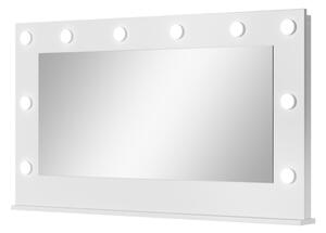 Specchiera luci da trucco 120xH67 bianco opaco Boock