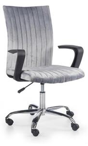 Sedia ufficio ergonomica con ruote moderna in tessuto grigia Caroline