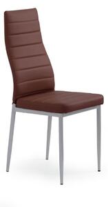 Sedia imbottita ecopelle salotto pranzo marrone Victoria