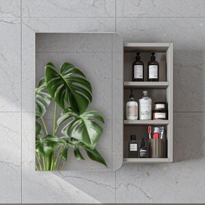Specchio bagno contenitore 1 anta mensola 70xH60 tortora Mistral