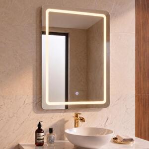 Specchio bagno led 80xH60 design luce naturale