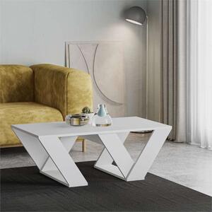 Tavolino soggiorno moderno 110xH40 salotto design bianco Craig