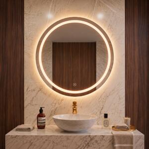 Specchio bagno led rotondo 70 cm design luce naturale