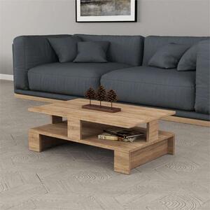 Tavolino soggiorno moderno basso 80xH27 cm rovere Aleta