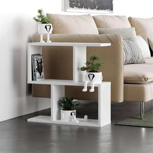 Tavolino soggiorno moderno libreria 60xH60 bianco Alvaro
