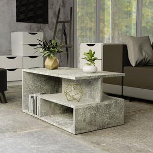 Tavolino soggiorno moderno basso 90xH43 cm cemento California