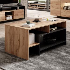 Tavolino soggiorno moderno 120xH60 da salotto rovere antracite Fiona