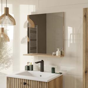 Specchio bagno moderno 60xH61 rovere Meari