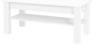 Tavolino salotto moderno rettangolare 110xH48 bianco Yuma