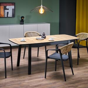 Tavolo allungabile moderno da pranzo 130/170 rovere nero Neo