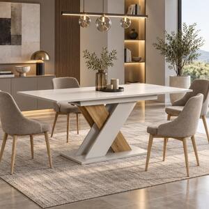 Tavolo allungabile da pranzo 130/175 moderno design rovere crema Mark