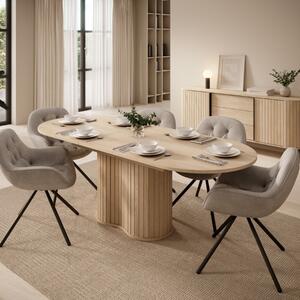 Tavolo allungabile da pranzo moderno ovale 180/220 rovere Geva