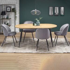 Tavolo allungabile 120/160 da pranzo moderno rovere naturale nero Nora
