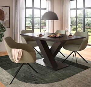 Tavolo allungabile moderno da pranzo 150/190 antracite Freddie
