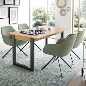 Tavolo allungabile moderno 150/190 rovere nero Industry
