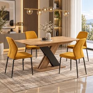 Tavolo allungabile da pranzo 130/175 moderno design rovere nero Mark
