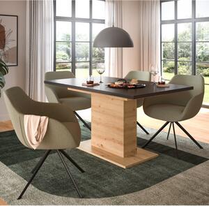 Tavolo allungabile moderno da pranzo 150/190 rovere antracite Opera