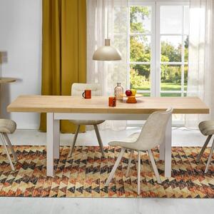 Tavolo allungabile moderno da pranzo 140/220 rovere beige Aurora