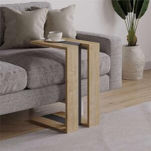 Tavolino soggiorno moderno servitore 30xH57 cm rovere antracite Nestor