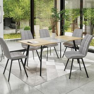 Tavolo 120/160 da pranzo allungabile moderno rovere nero Aida