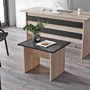 Tavolino ufficio attesa design legno 60xH46 cm rovere nero Task