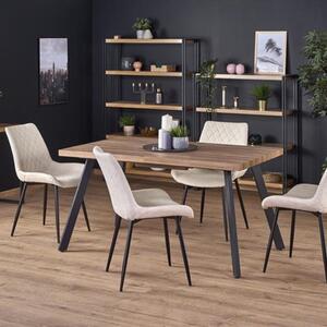 Tavolo allungabile moderno 140/180cm noce acciaio nero Thea