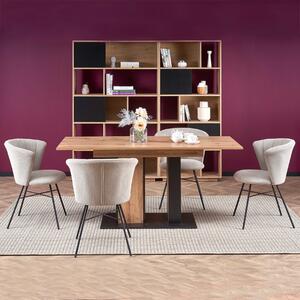 Tavolo allungabile 130/175 da pranzo moderno rettangolare rovere nero Meagan