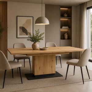 Tavolo allungabile da pranzo moderno 120/180 rovere nero Elly