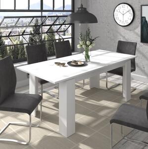 Tavolo allungabile 160/200 da pranzo moderno bianco lucido Corona