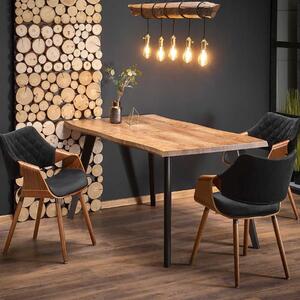 Tavolo allungabile moderno 150/210 da pranzo rovere naturale nero Brianne