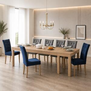 Tavolo allungabile 3 metri moderno da pranzo 160/300 rovere natura Zen
