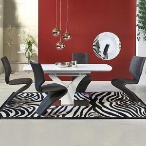 Tavolo allungabile da pranzo moderno 140/180 vetro design bianco Trapani