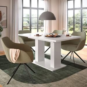 Tavolo allungabile moderno da pranzo 150/190 bianco Eclea