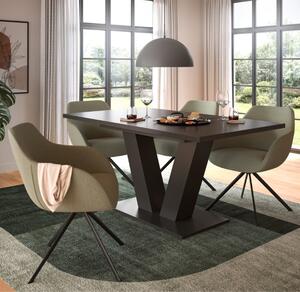 Tavolo allungabile moderno da pranzo 150/190 antracite Magnolia