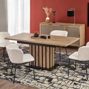 Tavolo allungabile moderno 130/180 da pranzo rovere nero Womo
